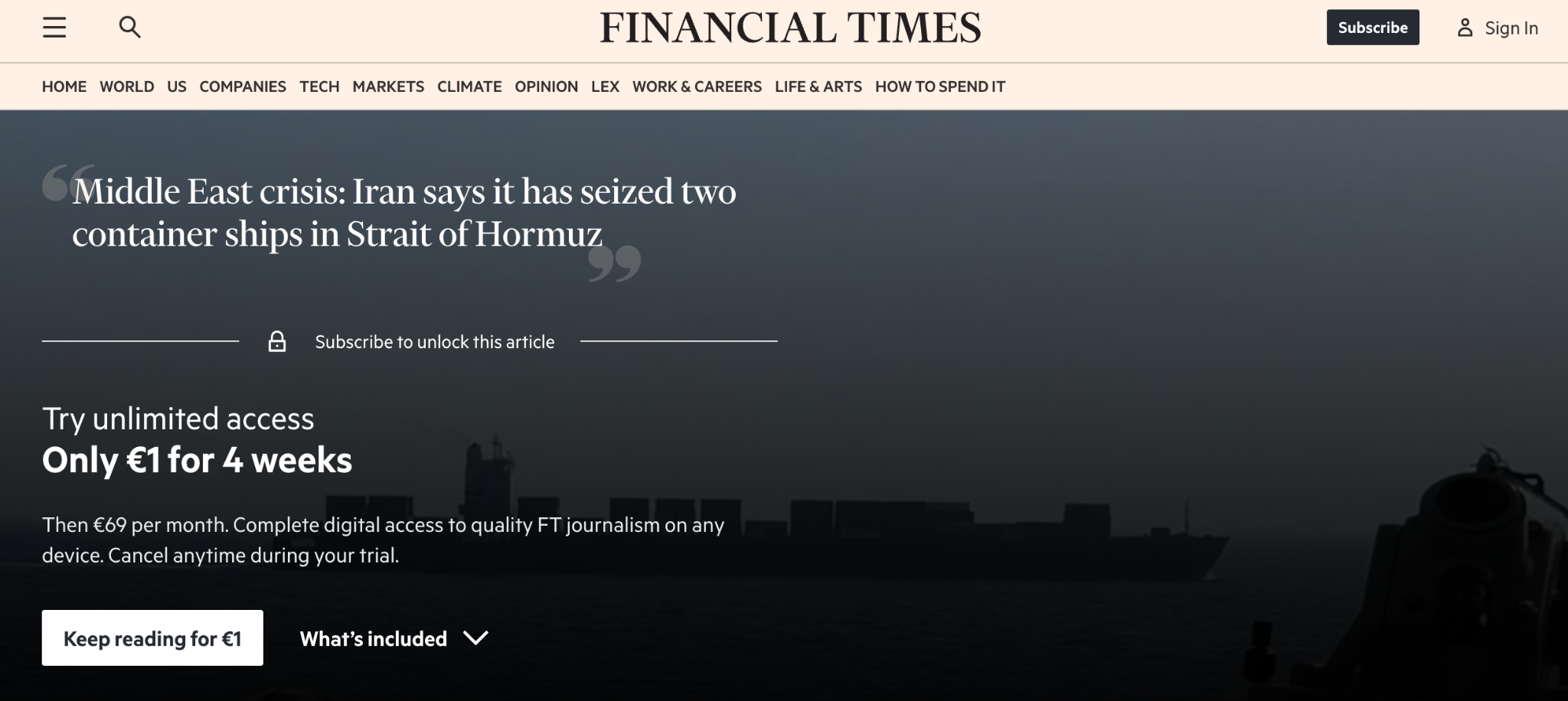 Oferta Financial Times