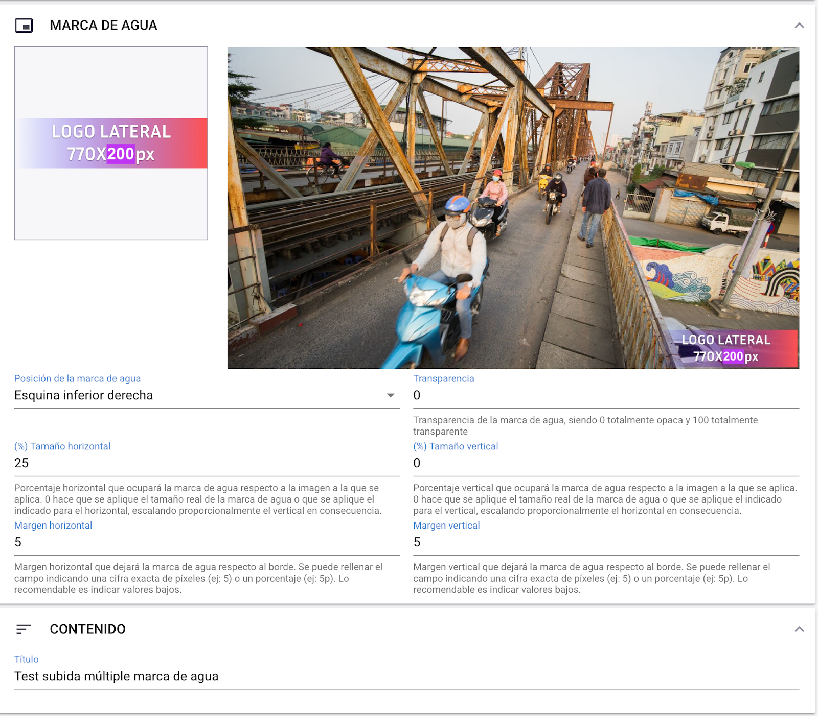 Marca de agua bCube CMS