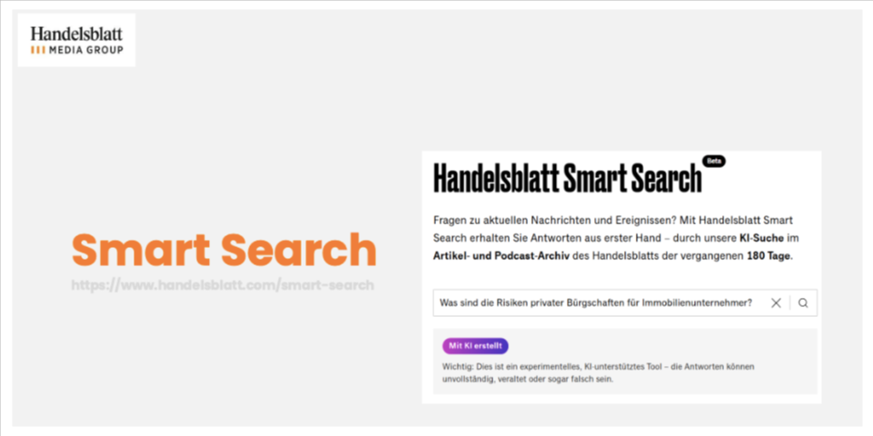 Smart Search Handelsblatt WAN-IFRA