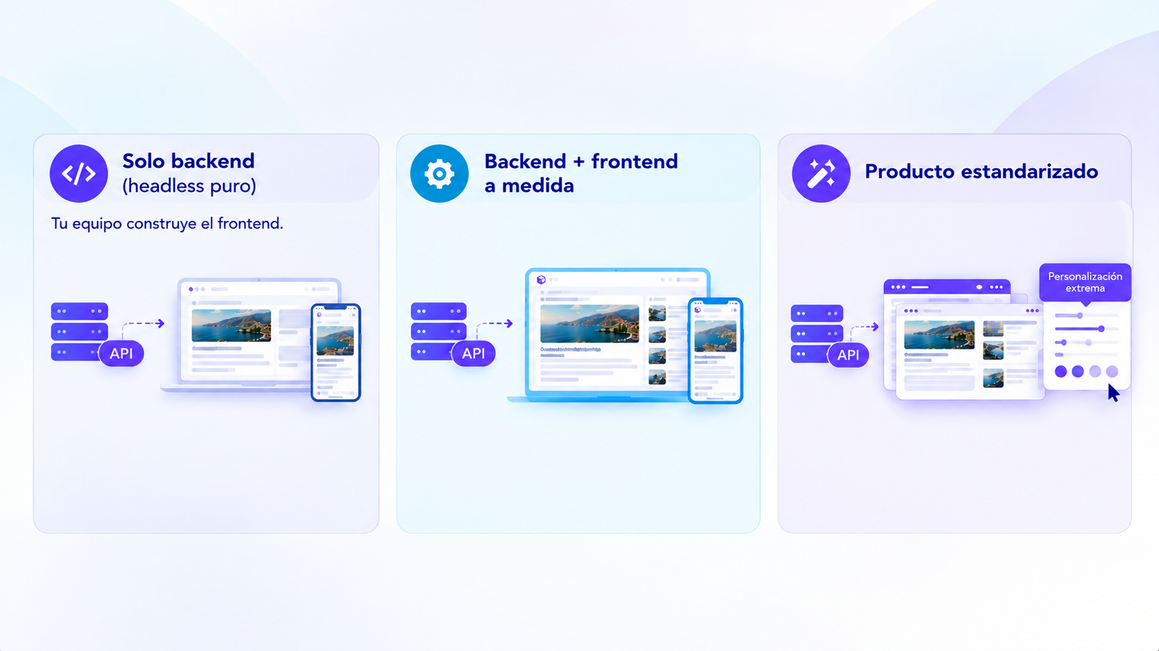 Opciones backend frontend